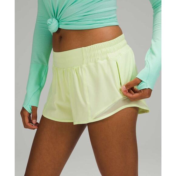 Lululemon Hotty Hot Short LR Short 2.5" Size 6 Green NWT - Picture 2 of 8